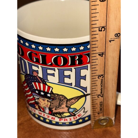 Set Of 2 Archives Coffee Mugs Bright & Early Old Glory Retro Patriotic Designs C - Picture 5 of 9